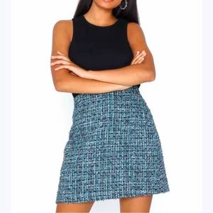 Kate spade Judy high waist tweed mini skirt office 10